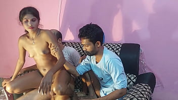 Unexperienced Three way Desi village woman having hook-up with 2 boyfriends ,  Hanif pk and  Sumona and Manik