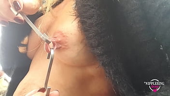 Nippleringlover super-fucking-hot mommy outdoor nipple opening up extreme nipple piercings with hooks