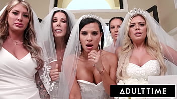 ADULT TIME - Ample Knocker Mother Brides Discipline Ample Fuck-stick Wedding Planner With Ultra-kinky Switch roles GANGBANG!